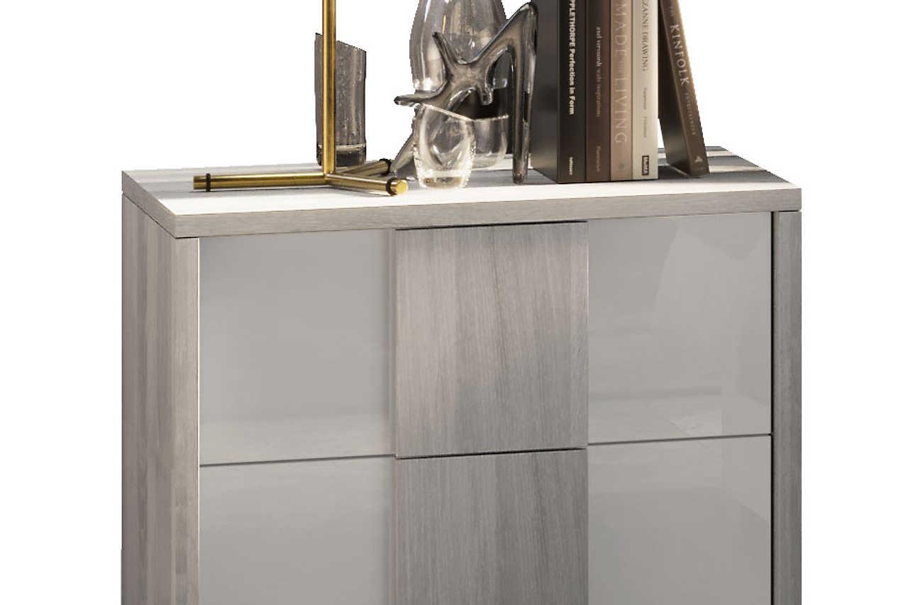 Tower White 5-drawer chest in room setting