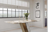 Modern dining room featuring Goldie 79" dining table