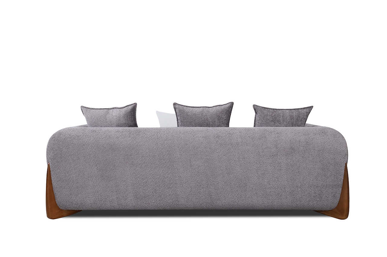 Front view of Stylus Pewter Living Room Set sofa