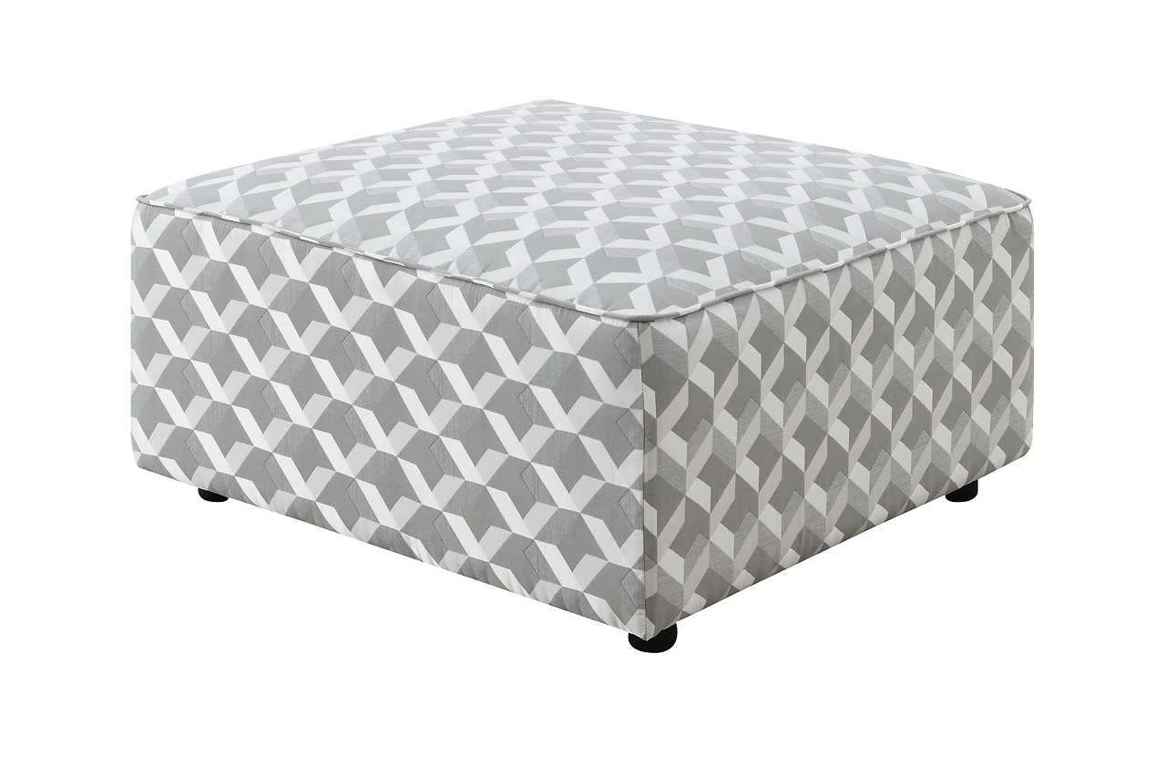 Brady Black Ottoman