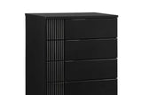 Modena Black Nightstand ambient bedroom setting