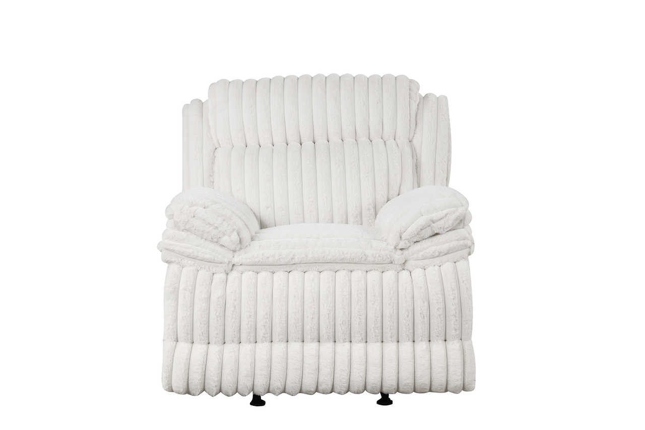 Full set view of Melow 3-piece reclining sofa set