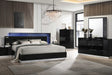 Modena Black LED Panel Bedroom Set bed main view