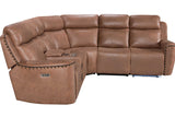 Side view of Romi mocha armless chair with LED lighting