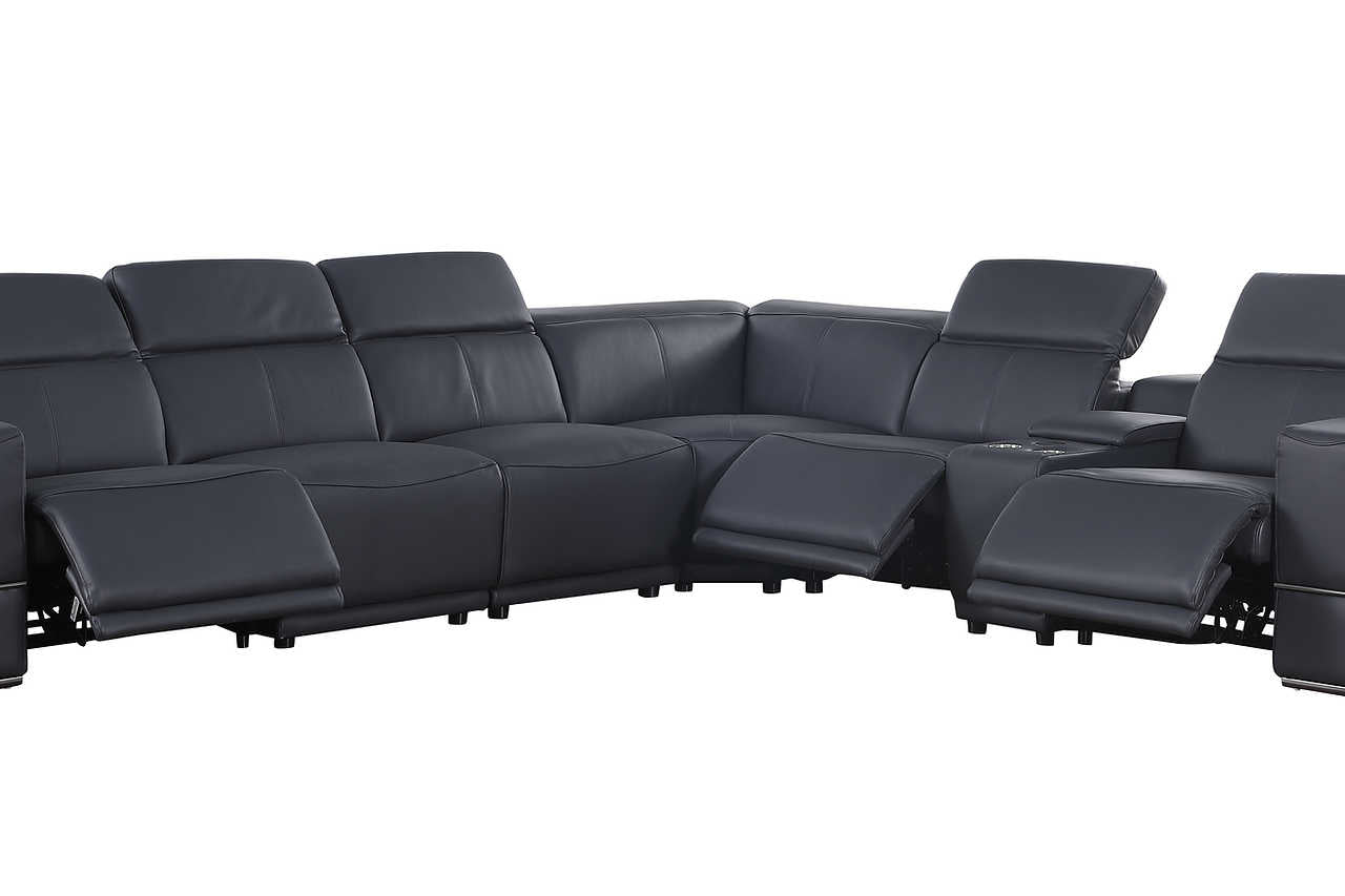 Franco sectional corner seat with Italian leather finish