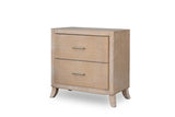 Laguna light brown nightstand side view with drawer