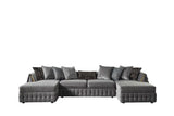 room setting with Sicilya Grey Sectional sofa