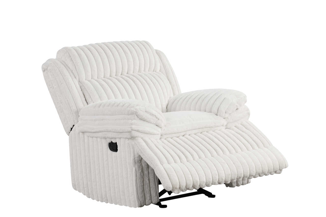 Top view of loveseat cupholder console