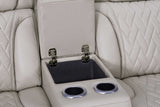 Side view of power headrest adjustment