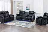 Lex Leather Power Reclining Sofa front angle view