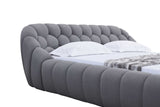 Platform base design of Bubbles gray queen bed