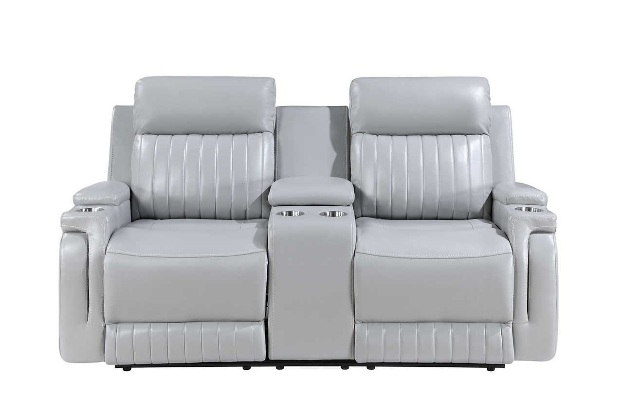 Ethan 3-piece reclining set arranged in living room