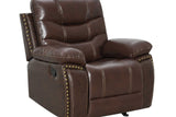 Delmar Brown Air Leather 3-Piece Reclining Set