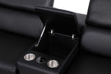 Detail of power headrest controls on Picasso sectional