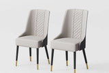 Rani Black Dining Chair front view highlighting padded seat