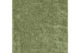 Afro Shag Lime Green Modern Transitional Art Silk Shine Rug showing top texture