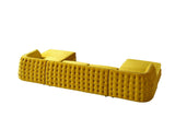 Sicilya Mustard Velvet Sectional Sofa, room perspective
