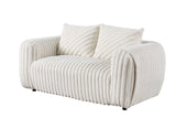 Eli White Fabric Chair in room setting