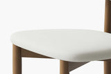 Back view of Ash Cream Dining Chair with visible walnut ash wood finish