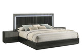 Raven Dark Gray LED Panel Bedroom Set