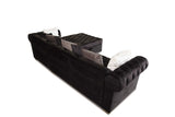 Living room scene with Milan Black Sectional sofa