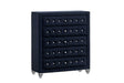 Divina black velvet chest front view