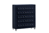 Divina black velvet chest front view