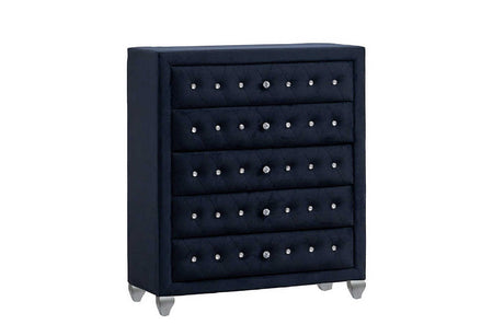 Divina black velvet chest front view