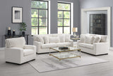 detail view of Tarra Ivory Fabric Living Room Set furniture