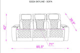 Skyline Beige Power Recliner angled view