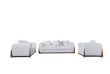 Stylus Ivory Living Room Set upholstery detail