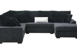 Room view showcasing Brady Black sectional sofa
