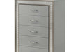 Dubai Metallic Silver High Gloss Chest front view