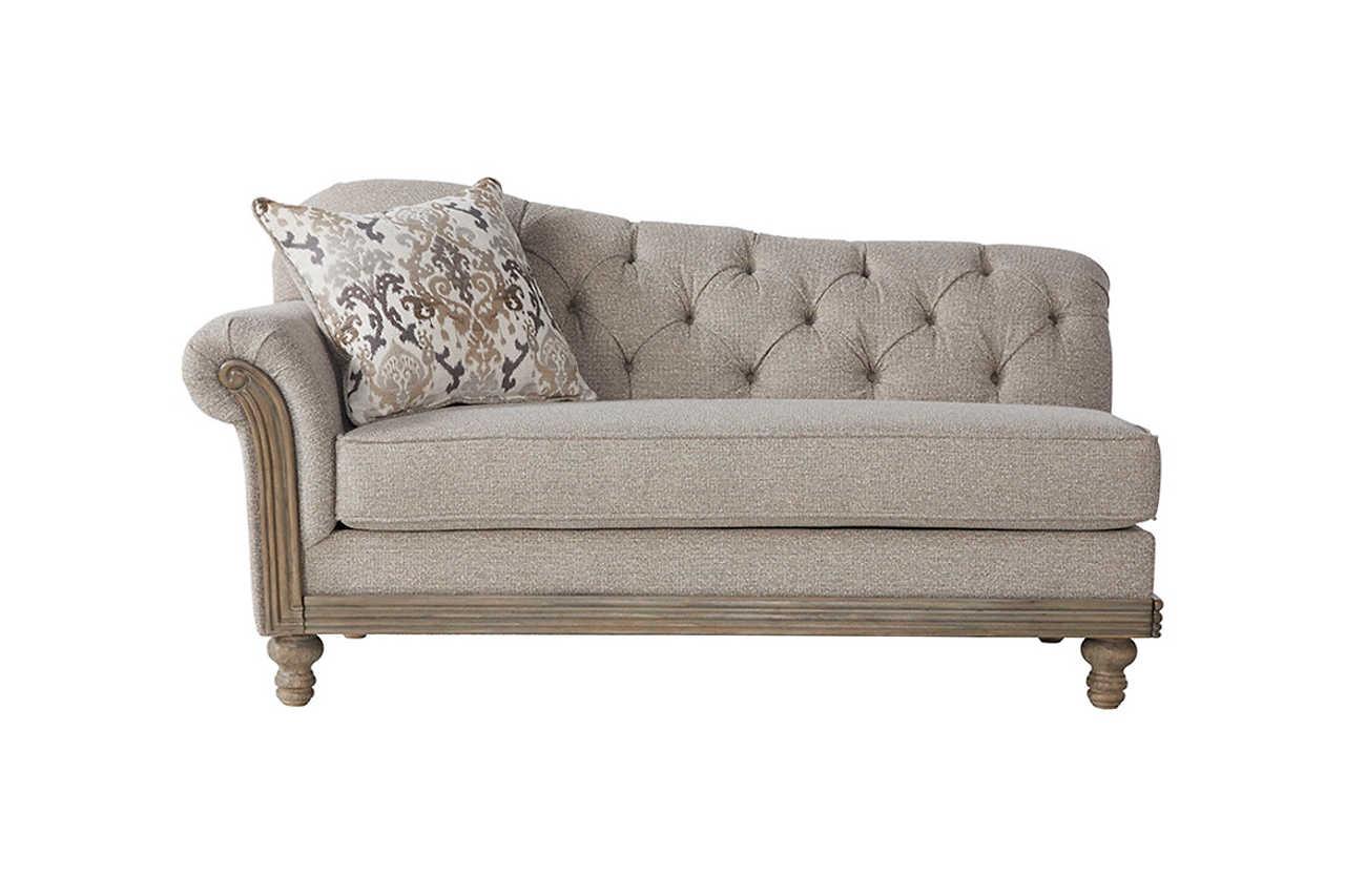Low angle view of Sandstone Oyster Beige Accent Chair