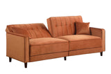 Cozy Rust Sofa Bed front view