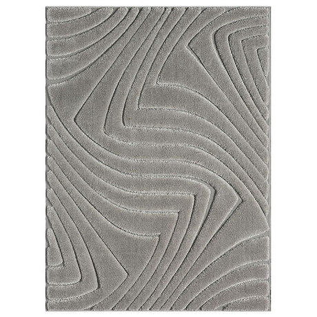 Skyler S620 Carbon 5x7 area rug folded corner view