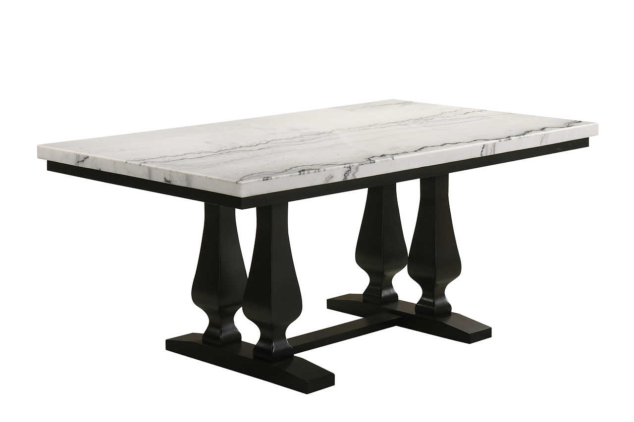 main view of Paro Blue Rectangular Dining Set dining room furniture