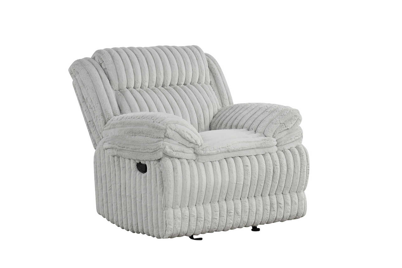 Relaxed seating position showing recline feature