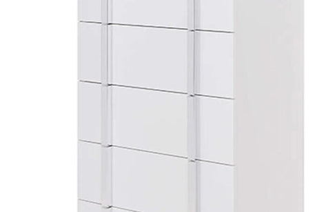Antonella Chest in white high gloss lacquer, front view