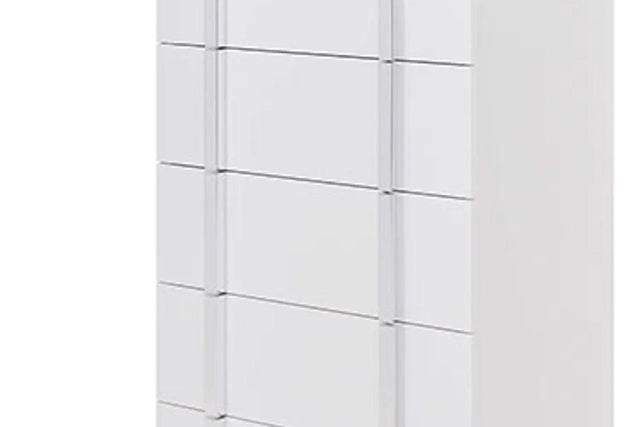 Antonella Chest in white high gloss lacquer, front view