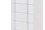 Alternate side view of Antonella White LED Bedroom Set bed