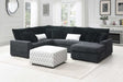Main view of Brady Black fabric sectional sofa