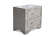 Miramar gray nightstand front angled view