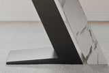 Gobi 79-inch modern white dining table full main view