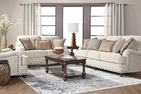 Cycle Hay Beige Fabric Sofa and Loveseat Set main view