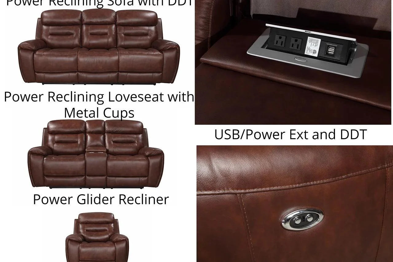 Power recliner chair with USB charging port