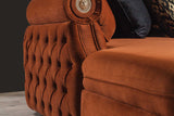 Brooklyn Orange Sectional sofa fabric detail