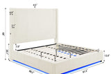 Top view of Belinda king bed LED light strip