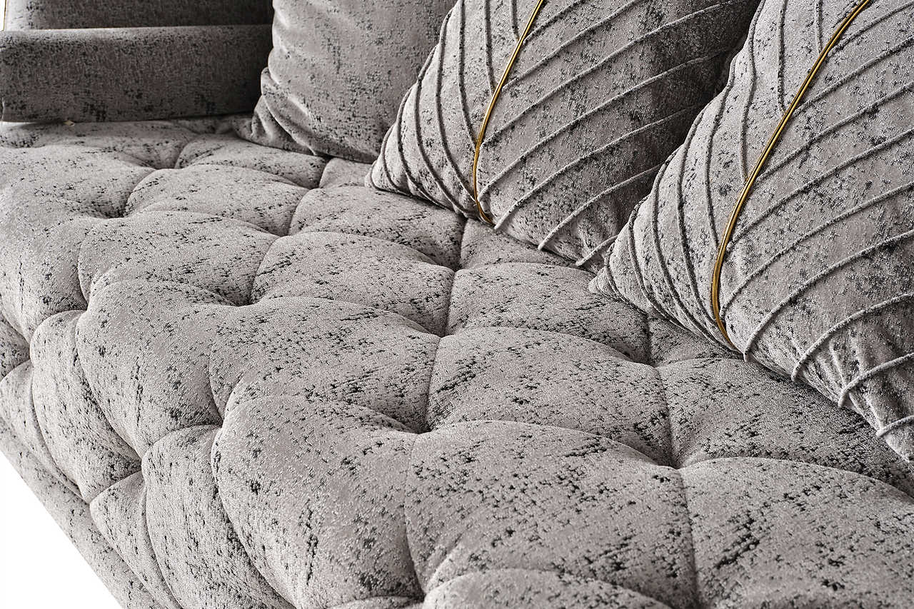 Elit Grey Chair with plush grey upholstery
