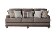 Driftwood Brown Gray Fabric Upholstered Sofa front view